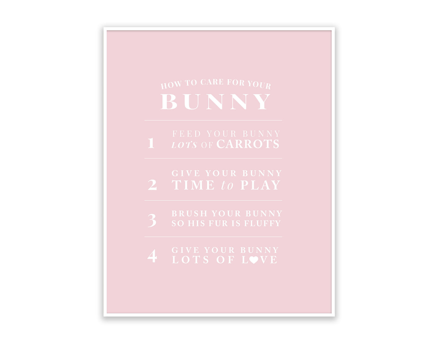 Gingham Pink Bunny Nursery Art/Decor 8"x10" 6 Print Bundle